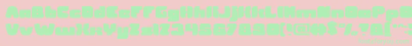 British Pop Music Font – Green Fonts on Pink Background