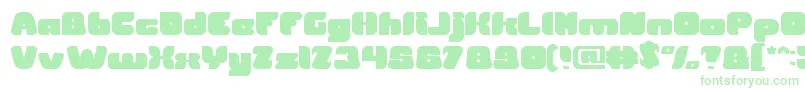 British Pop Music Font – Green Fonts on White Background