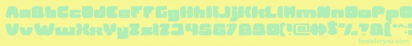 Police British Pop Music – polices vertes sur fond jaune
