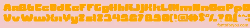 British Pop Music Font – Orange Fonts on Pink Background