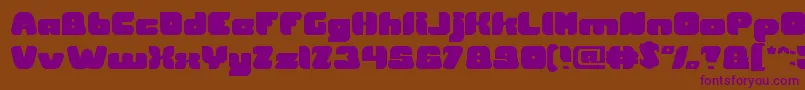 British Pop Music Font – Purple Fonts on Brown Background