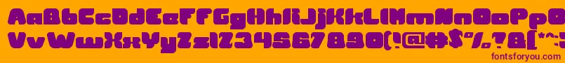 British Pop Music Font – Purple Fonts on Orange Background