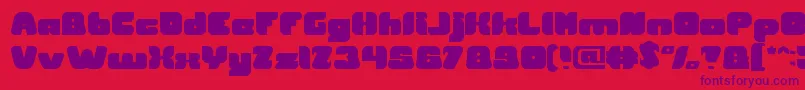 British Pop Music Font – Purple Fonts on Red Background