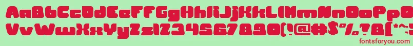 British Pop Music-fontti – punaiset fontit vihreällä taustalla