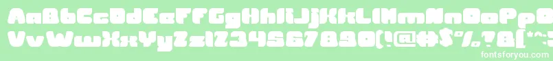 British Pop Music Font – White Fonts on Green Background