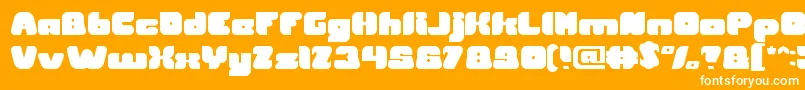フォントBritish Pop Music – オレンジの背景に白い文字