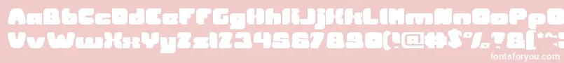 British Pop Music Font – White Fonts on Pink Background