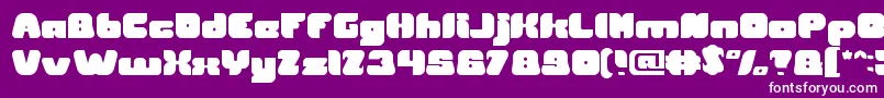 British Pop Music-Schriftart – Weiße Schriften auf violettem Hintergrund