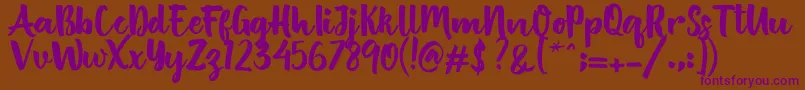 More about British Script Font British Script Font – Purple Fonts on Brown Background