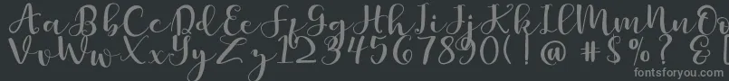 Britnees Font – Gray Fonts on Black Background