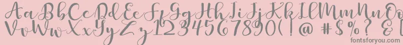 Britnees Font – Gray Fonts on Pink Background