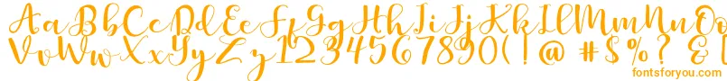 Britnees Font – Orange Fonts on White Background