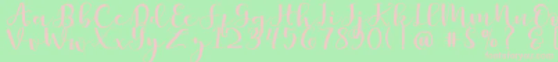 Britnees Font – Pink Fonts on Green Background