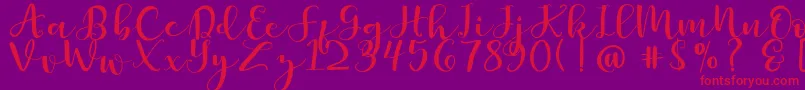 Britnees Font – Red Fonts on Purple Background