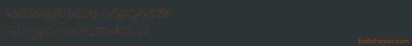 Britson Font – Brown Fonts on Black Background