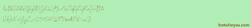 Britson Font – Brown Fonts on Green Background