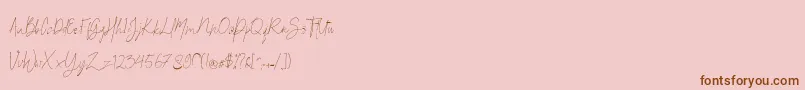 Britson Font – Brown Fonts on Pink Background