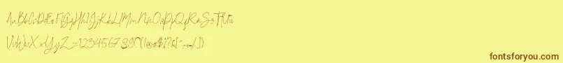 Más sobre la fuente Britson fuente Britson – Fuentes Marrones Sobre Fondo Amarillo