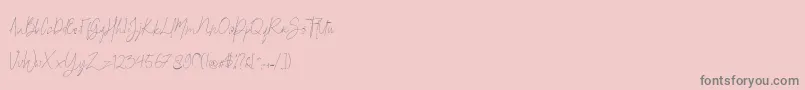 Więcej informacji o czcionce Britson Czcionka Britson – szare czcionki na różowym tle