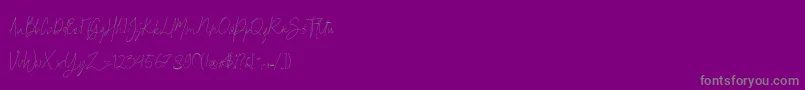 Więcej informacji o czcionce Britson Czcionka Britson – szare czcionki na fioletowym tle