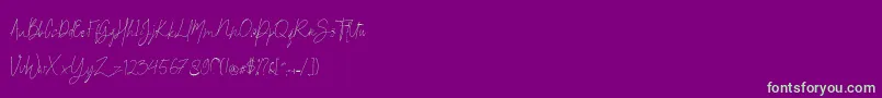 Britson Font – Green Fonts on Purple Background
