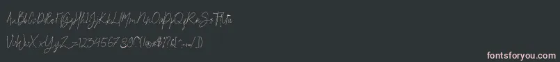 Britson Font – Pink Fonts on Black Background