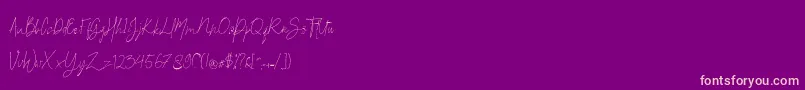 Britson Font – Pink Fonts on Purple Background