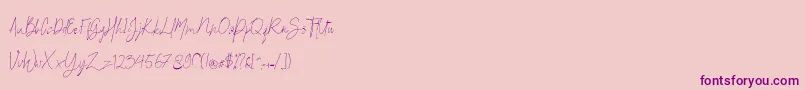 Подробнее о шрифте Britson Шрифт Britson – фиолетовые шрифты на розовом фоне