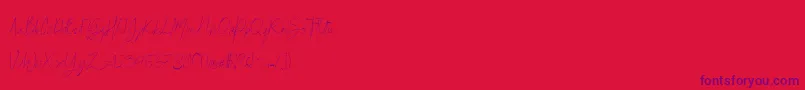 Britson Font – Purple Fonts on Red Background
