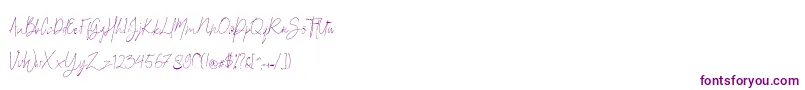 Britson Font – Purple Fonts on White Background