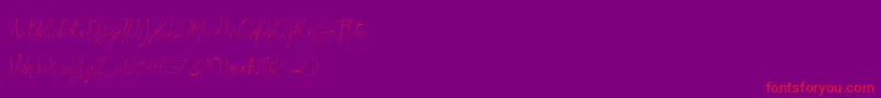Britson Font – Red Fonts on Purple Background