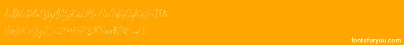 Britson Font – White Fonts on Orange Background