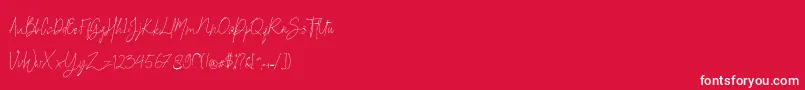 Britson Font – White Fonts on Red Background