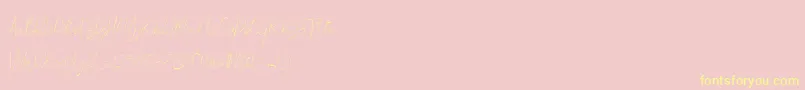 Britson Font – Yellow Fonts on Pink Background