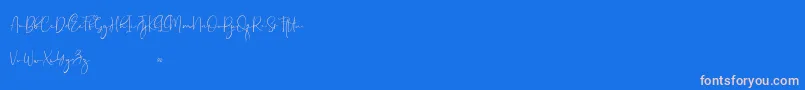 Brittaney free Font – Pink Fonts on Blue Background
