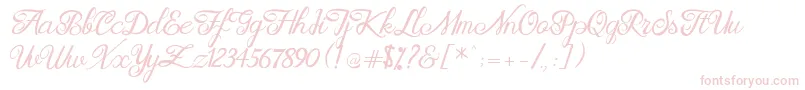 Brittania Modern Calligraphy Demo Font – Pink Fonts on White Background