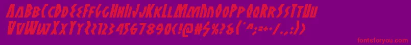 Antikytheraital Font – Red Fonts on Purple Background
