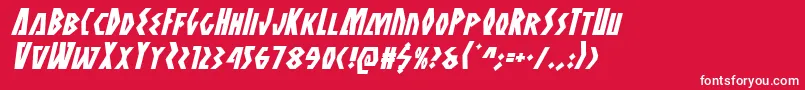 Antikytheraital Font – White Fonts on Red Background