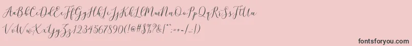 brittania script demo Font – Black Fonts on Pink Background