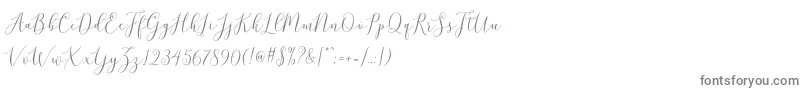 brittania script demo-Schriftart – Graue Schriften auf weißem Hintergrund