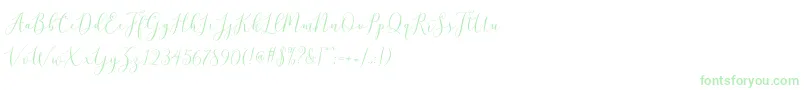 brittania script demo Font – Green Fonts on White Background
