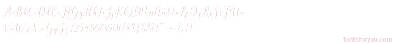 brittania script demo Font – Pink Fonts on White Background