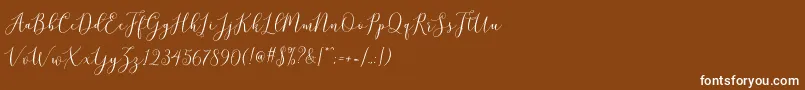 brittania script demo Font – White Fonts on Brown Background
