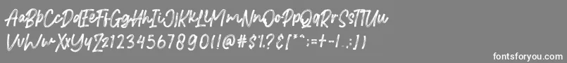 Brittanian Font – White Fonts on Gray Background