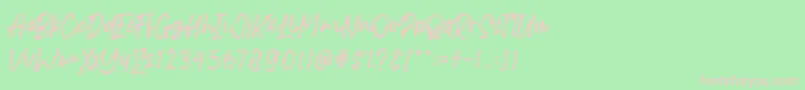 Brittanian Font – Pink Fonts on Green Background