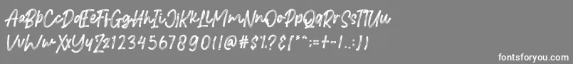 フォントBrittanian – 灰色の背景に白い文字