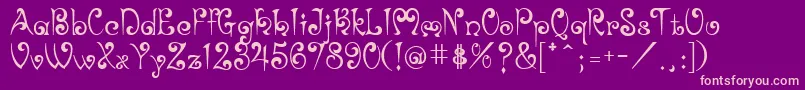 Brittany Font – Pink Fonts on Purple Background