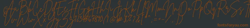 Lisätietoja BrittanySignature-fontista BrittanySignature-fontti – ruskeat fontit mustalla taustalla