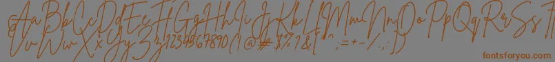 Lisätietoja BrittanySignature-fontista BrittanySignature-fontti – ruskeat fontit harmaalla taustalla