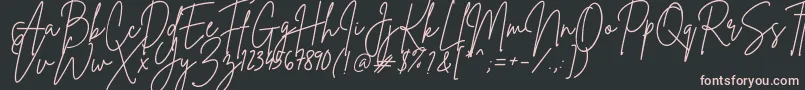 BrittanySignature Font – Pink Fonts on Black Background